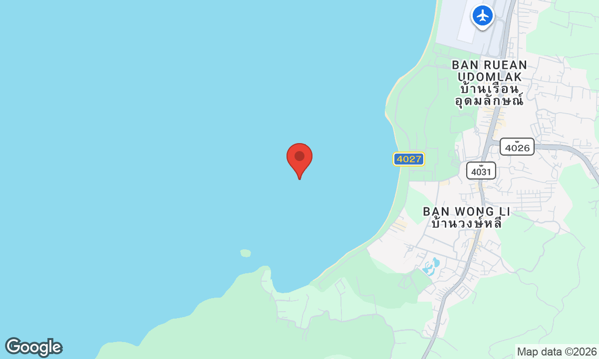 Map of Nai Thon Beach